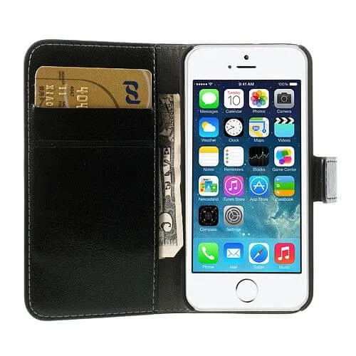 Retro PU portemonnee hoesje iPhone 5 / / SE kopen? - FixjeiPhone
